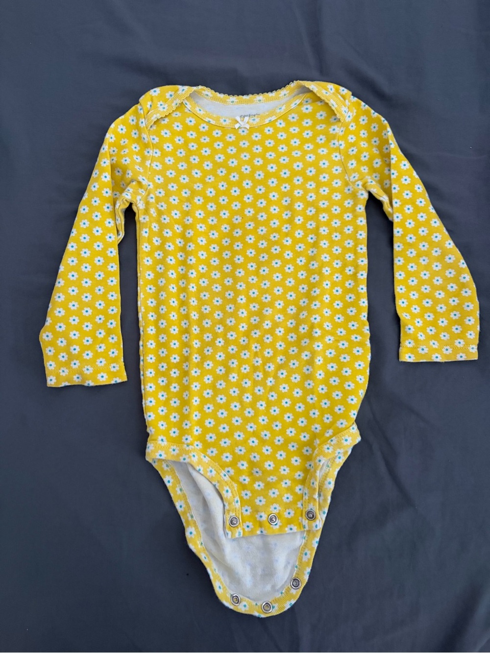 Carter's Yellow Daisy Long-Sleeve Bodysuit
